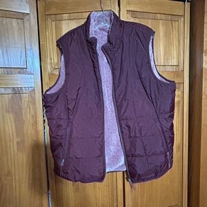 Quilted Vest in Deep Burgundy